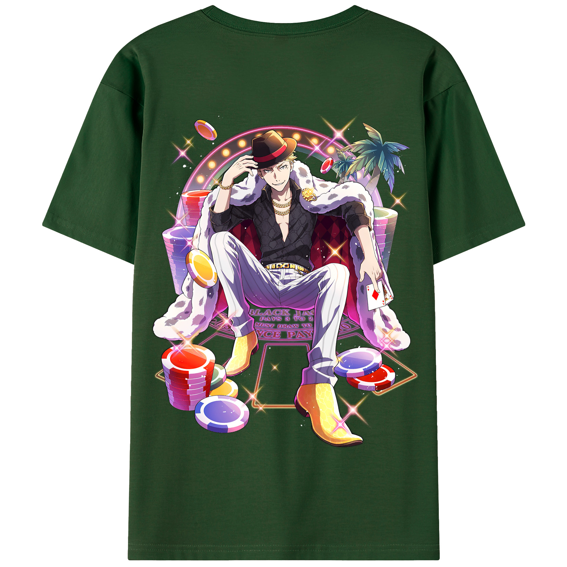 （画像用） 文豪ストレイドッグス Bungo Stray Dogs 綿100％半袖Tシャツ（背面プリント）